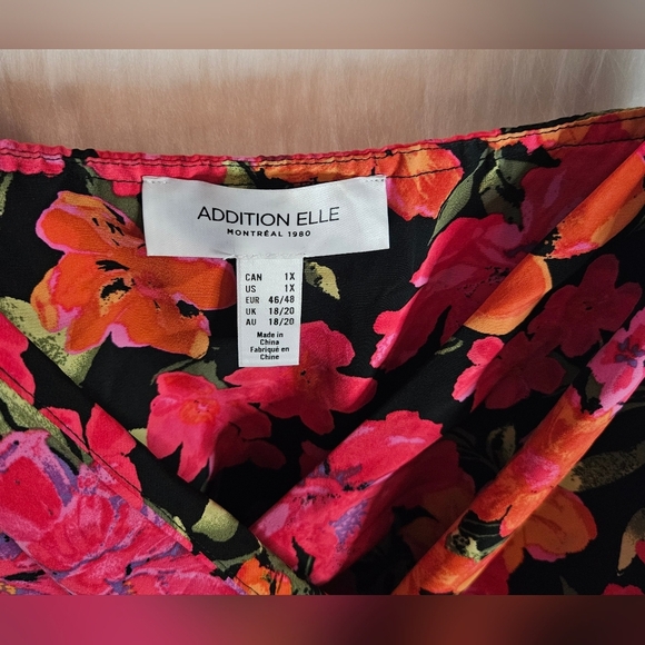 Addition Elle Fuschia & Floral Summer Maxi Dress - Picture 6 of 8